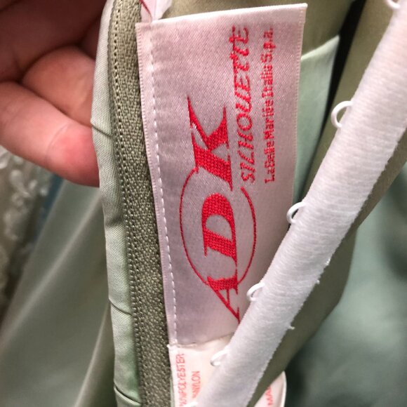 Sage Green Wedding Dress, Mother, Prom, Aline Size 4, Flattering Fit! Ruching - Picture 10 of 10